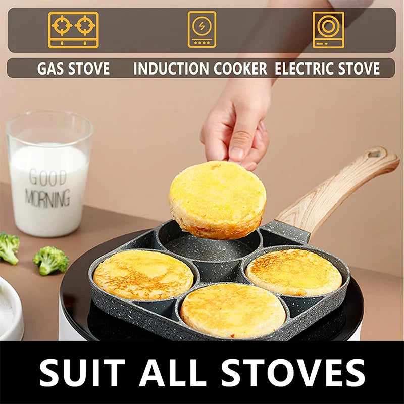 2/4-Hole Frying Pot Pan Thickened Omelet Pan