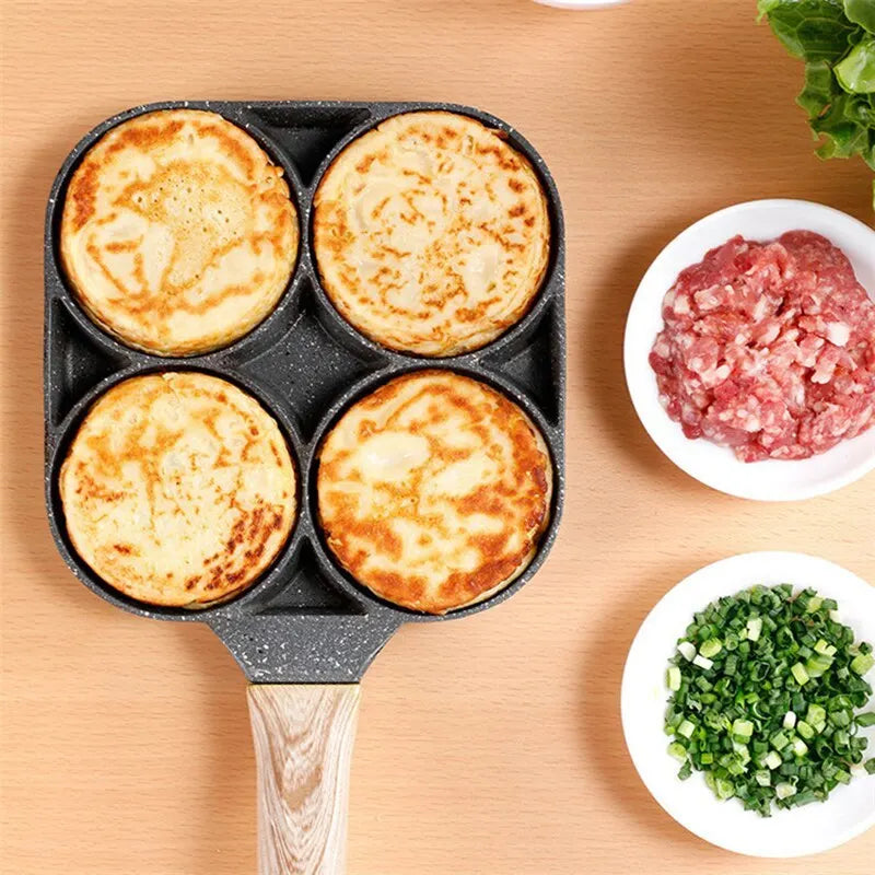 2/4-Hole Frying Pot Pan Thickened Omelet Pan